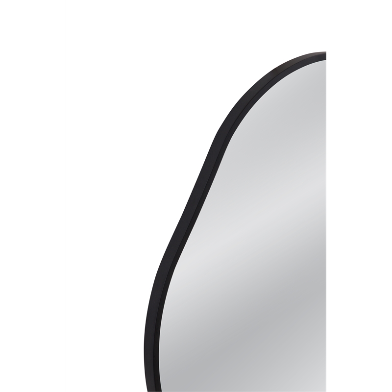 Karaniya Wall Mirror in Black Engineered Wood Frame