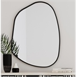 Karaniya Wall Mirror in Black Engineered Wood Frame