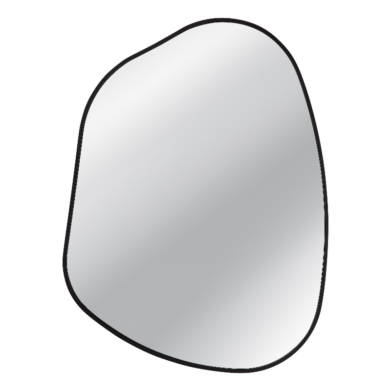 Karaniya Wall Mirror in Black Engineered Wood Frame