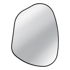 Karaniya Wall Mirror in Black Engineered Wood Frame