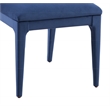 Brianne Navy Velvet Dining Chair with Wood Frame