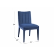 Brianne Navy Velvet Dining Chair with Wood Frame