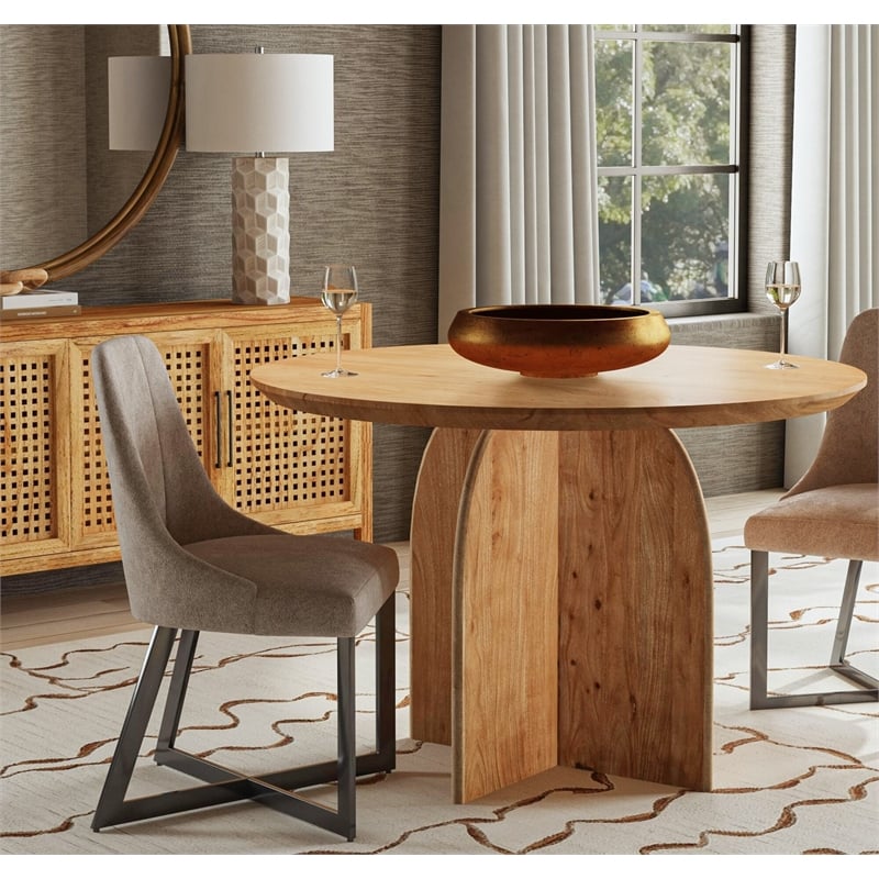 Bartlett Natural Finished Modern Organic Wood Dining Table