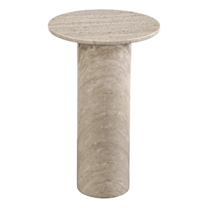 claude accent table in gray marble