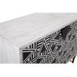 Martina Wooden Bar Cabinet with Black and White Bone