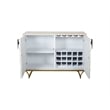 Martina Wooden Bar Cabinet with Black and White Bone