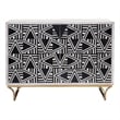Martina Wooden Bar Cabinet with Black and White Bone