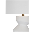 Helen Contemporary Table Lamp in Matte White Resin