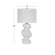 Helen Contemporary Table Lamp in Matte White Resin