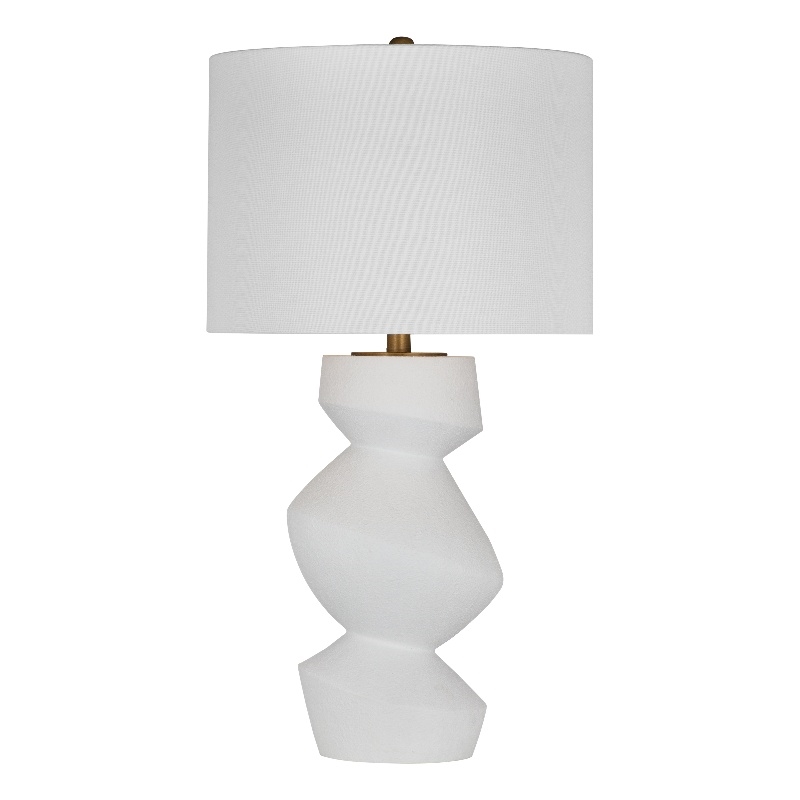 Helen Contemporary Table Lamp in Matte White Resin