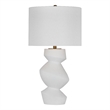 Helen Contemporary Table Lamp in Matte White Resin
