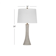 Ranier Fluted Table Lamp in Gray Resin with Brass Accents