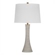Ranier Fluted Table Lamp in Gray Resin with Brass Accents