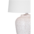Celburne Table Lamp in Crackled White Finished Ceramic