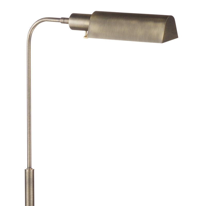Clatsop Floor Lamp in Antique Brass Finished Metal