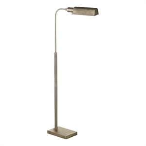 Clatsop Floor Lamp in Antique Brass Finished Metal
