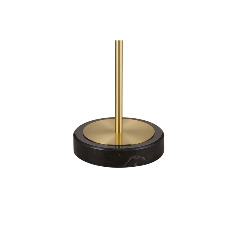 Rutland Modern Styled Metal Floor Lamp with Black Marble Base