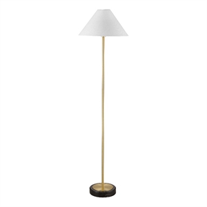 Rutland Modern Styled Metal Floor Lamp with Black Marble Base