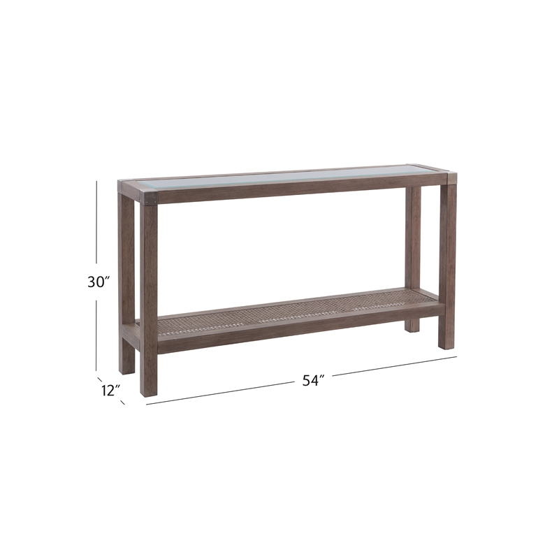 Calum Console Table in Natural Wire Brushed Mango Wood