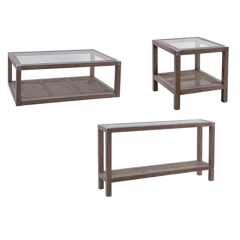 Calum Console Table in Natural Wire Brushed Mango Wood