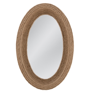 Regatta Engineered Wood Wall Mirror with Natural Jute Rope Frame