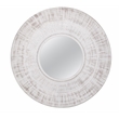 Ocean Isle Wall Mirror in Distressed White Engineered Wood Frame