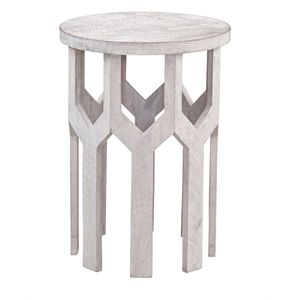Lloyd White Accent Table in White Washed Mango Wood