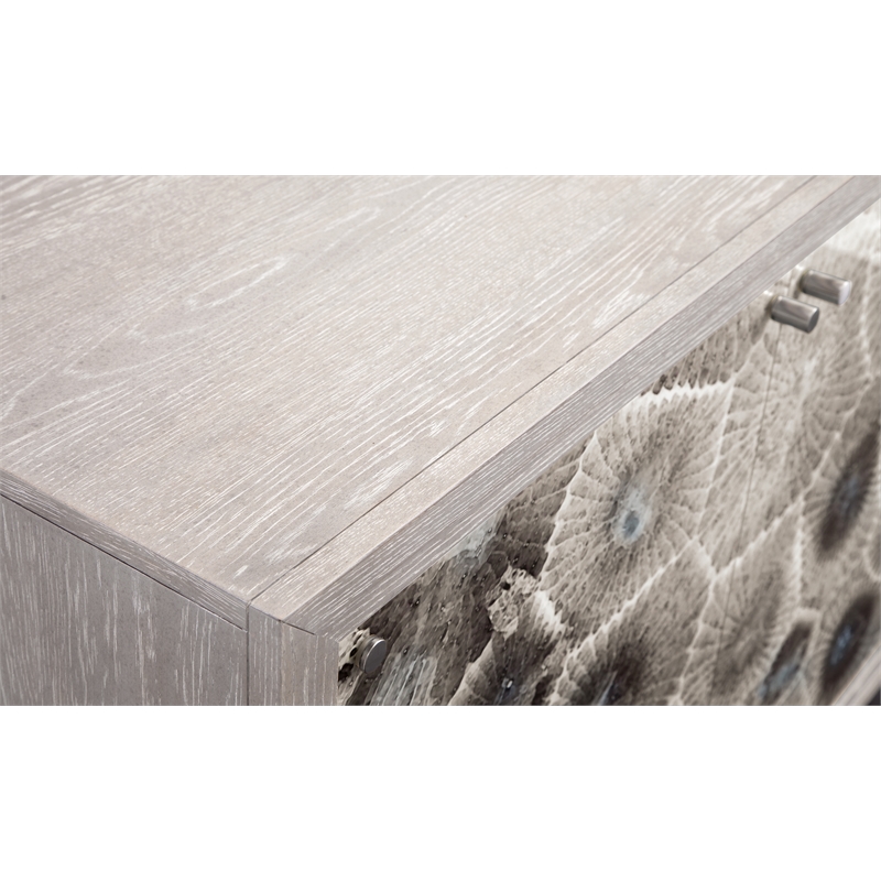 Peninsula Ridge Bar Cabinet in Gray Wood