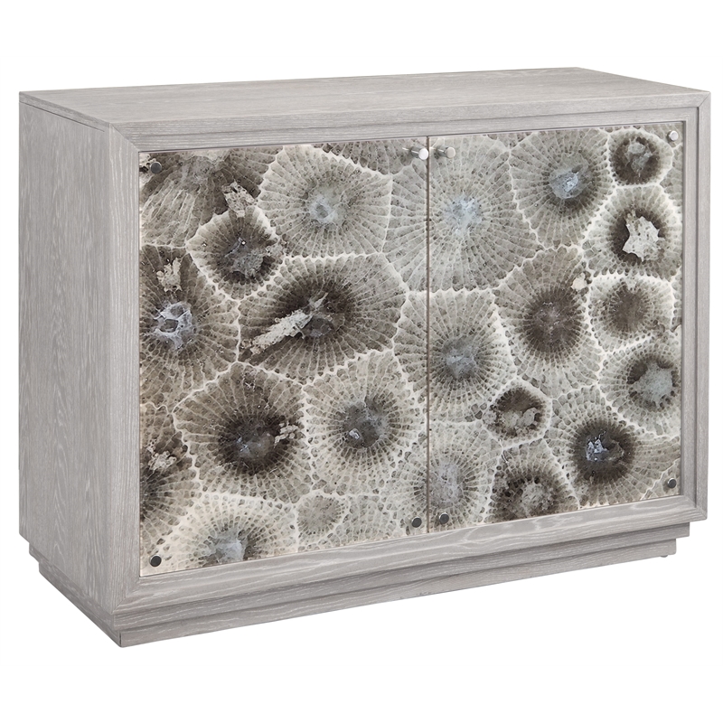 Peninsula Ridge Bar Cabinet in Gray Wood