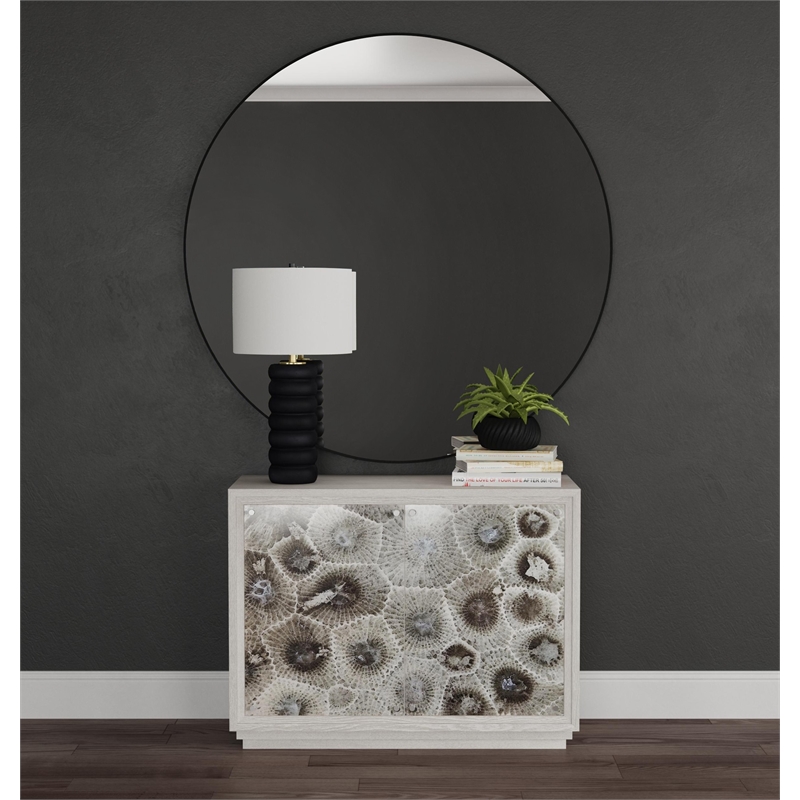 Peninsula Ridge Bar Cabinet in Gray Wood