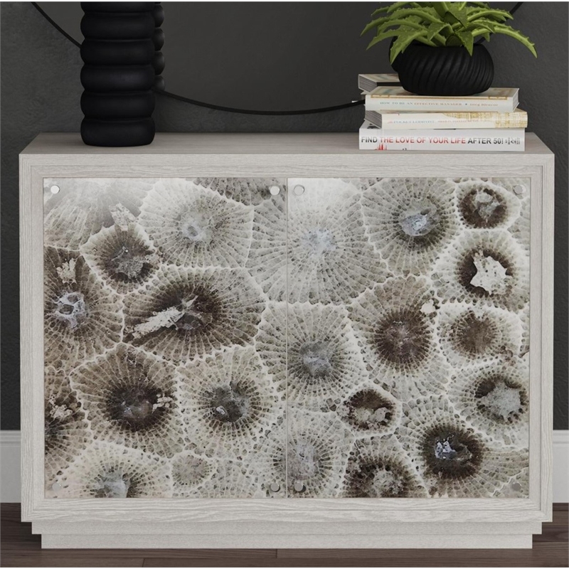 Peninsula Ridge Bar Cabinet in Gray Wood