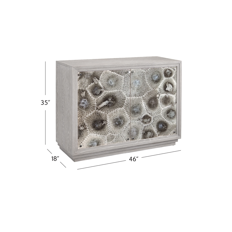 Peninsula Ridge Bar Cabinet in Gray Wood