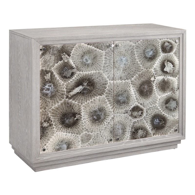 Peninsula Ridge Bar Cabinet in Gray Wood