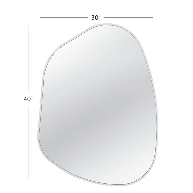 Bassett Mirror Ash Asymmetrical Wall Mirror in White