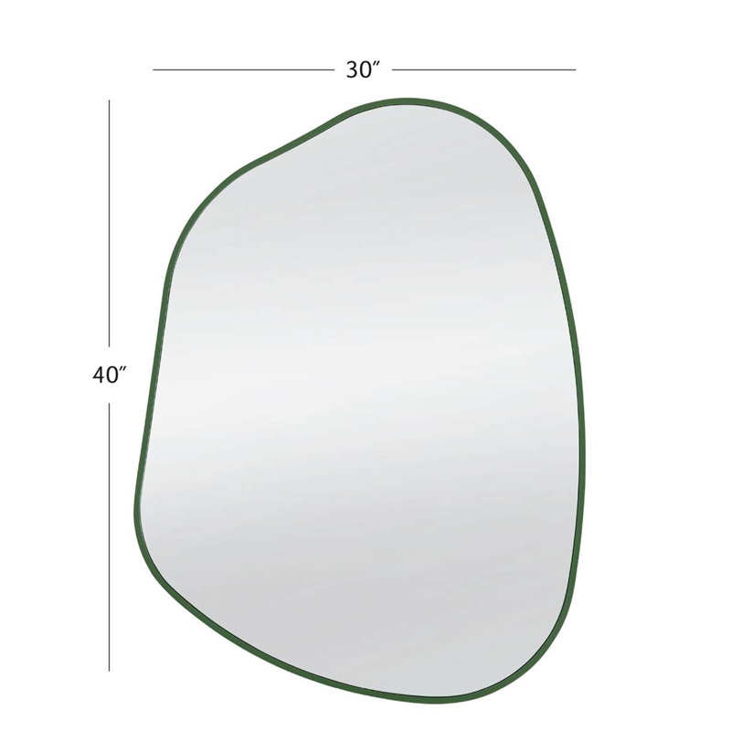 Bassett Mirror Azalea Asymmetrical Wall Mirror in Green