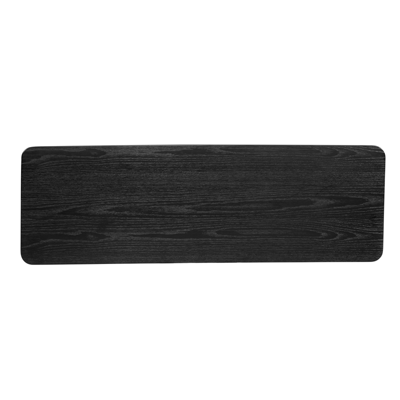 Dunnigan Modern Black Console Table in Matte Black Wood