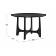 Dunnigan Modern Dining Table in Matte Black Finished Wood