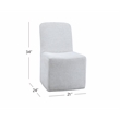Meyer Dining Chair in Gray Oyster Fabric on Casters