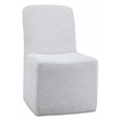 Meyer Dining Chair in Gray Oyster Fabric on Casters