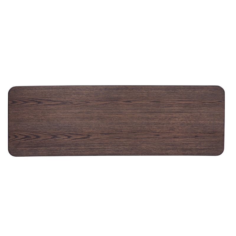 Dunnigan Console in Antique Brown Oak Finished Wood