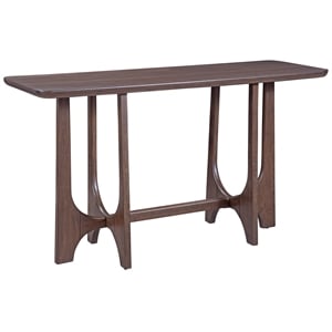 Dunnigan Console in Antique Brown Oak Finished Wood