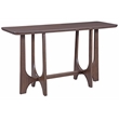 Dunnigan Console in Antique Brown Oak Finished Wood