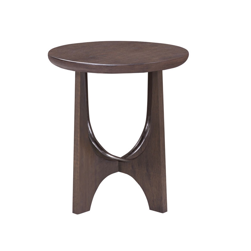 Dunnigan Oak End Table in Antique Brown Oak Wood