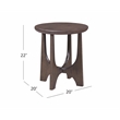 Dunnigan Oak End Table in Antique Brown Oak Wood