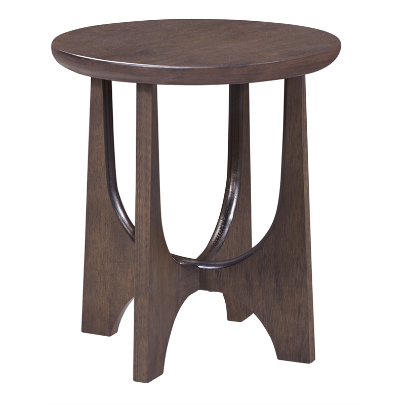 Dunnigan Oak End Table in Antique Brown Oak Wood