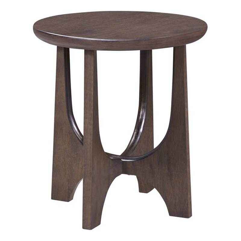 Dunnigan Oak End Table in Antique Brown Oak Wood