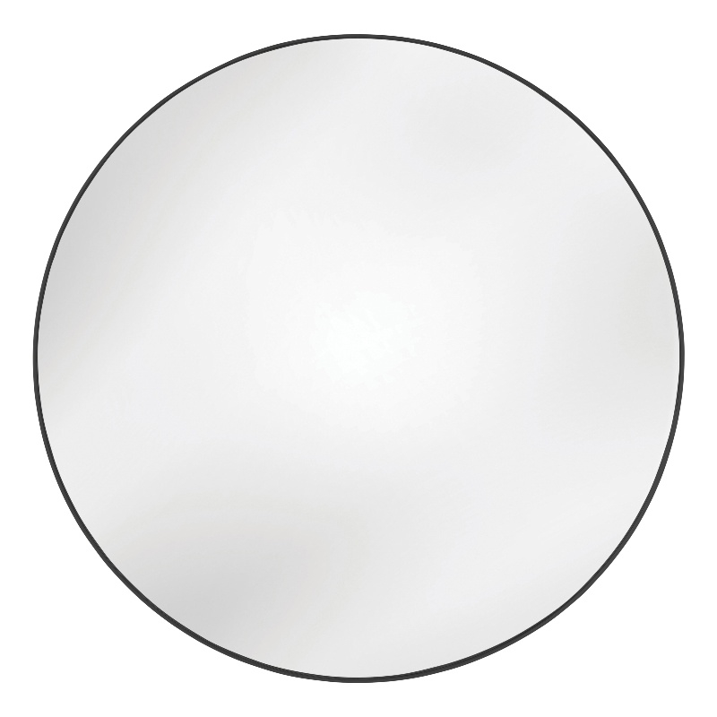 Eltham Oversized Wall Mirror in Matte Black Metal Frame