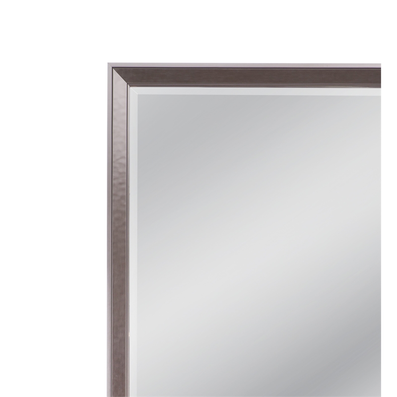 Sophie Modern Floor Mirror - Shiny Silver