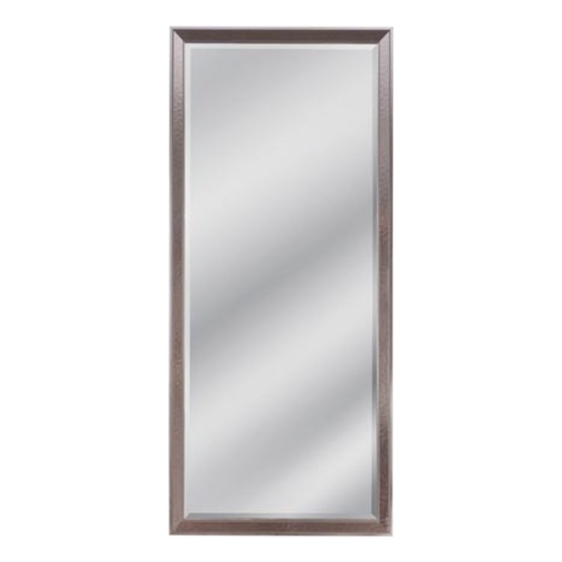 Sophie Modern Floor Mirror - Shiny Silver