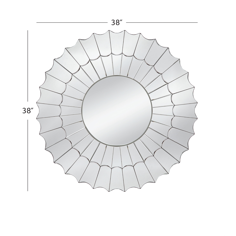 Stringer Wall Mirror with Clear Mirrored Glass Frame